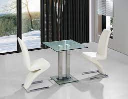Modern tempered glass & chrome small round dining room #1. Buy Dining Tables 2 Chair Online In Uk Furnishtime