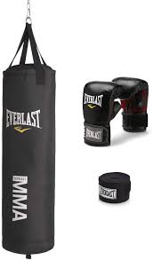 Portail des communes de france : Amazon Com Everlast 70 Pound Mma Heavy Bag Kit Black Heavy Punching Bags Sports Outdoors