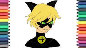 Marinette and adrien are two college students, almost like the others. How To Draw Cat Noir From Miraculous Ladybug And Cat Noir Easy Draw Tutorial Youtube