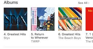 Return To Wherever Is At Number 5 On The Itunes Rock Album