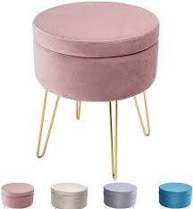 Direkt zum angebot topstar 72260d10 auf amazon. Zedelmaier Runder Sitzhocker Schminktisch Hocker Ottoman Gepolsterter Hocker Abnehmbarer Bezug Metallstutze Pink Amazon De Kuche Haushalt Wohnen