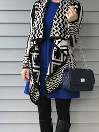 Black And Blue Playing Near Me Black And Blue Times Two Daily Outfits Cobalt Blue Dress Draped Sweater