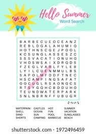 Summer Word Search Puzzle Educational Game Stock Vector Royalty Free 1972496459