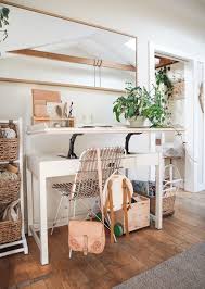 Small Home Office Modifications The Tiny Canal Cottage Make use of vertical space with this nordic chic small ladder desk.