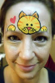 Orange cat, cheek or forehead design