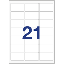 The material is both laser and inkjet printer compatible. Printer Labels 21 Per A4 Sheet Equivalent To Avery L7160 J7160
