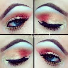 In this makeup destruction video, i'm going to be mixing makeup eyeshadow into clear slime with red and gold colored makeup. Red And Golden Eye Makeup Tutorial Saubhaya Makeup