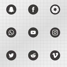 Black And White Social Media Icons Png Black And White Social Media Icons Color Icon App Icon Web Icon Png And Vector With Transparent Background For Free Download Social Media Icons Social Media Icons Free Social Media Icons