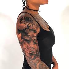 Half Sleeve Black African Queen Tattoo Black Skin Sleeve Tattoo African Tribal Tattoos Black Girls With Tattoos African Sleeve Tattoo