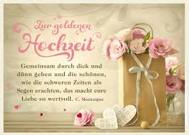 Spruch zur goldhochzeit es sei für euch ein schönes fest das keine wünsche offen lässt bei dem sich jeder mit euch freut und keinen augenblick bereut Doppelkarte Zur Goldenen Hochzeit Gemeinsam Segensart