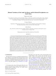 Thanks be to the sea. Pdf Diurnal Variations Of Land Sea Breeze And Its Related Precipitation Over South China
