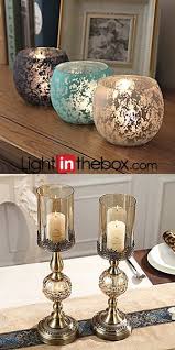 A candle lit dinner enhances the dining experience and creates a mood for romance. European Style Simple Style Glass Candle Holders 1pc Candle Candle Holder Candle Holders Glass Candle Holders Decor