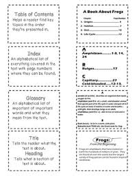 Freebie Interactive Reading Notebook Text Features Flap Books Anchor Chart