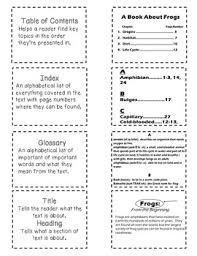 freebie interactive reading notebook text features flap books anchor chart