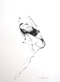 Black And White Dance Art Dance Original Drawing Black And White Minimalist By Canotstop 40 00 Dancers Art Modern Dance Art Art Drawings