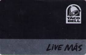 If you don't have a pin. Gift Card Black And Silver Card Taco Bell United States Of America Taco Bell Col Us Tabell 002 000