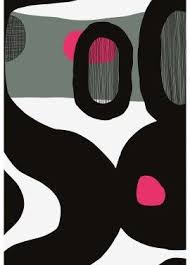 Mustekala Fabric Designed By Jenni Tuominen For Marimekko Marimekko Pattern Marimekko Fabric Pattern Art