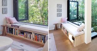 Ceiling, and the window was very close to the center. Window Benches Create An Opportunity For Additional Storage Space Inside This New Home