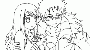 Anime art anime couple hug speech bubbles emoticon embarrassed lineart drawing doodle c manga anime anime love couple anime. Anime Couple Coloring Pages Coloring Home