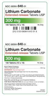 Fungal infections cooperative group and the national institute of allergy and infectious diseases mycoses study group (eortcmsg) difference between extended release and immediate. Lithium Carbonate Extended Release Tablets Usp 300 Mg 8264001 0719a Rx Only
