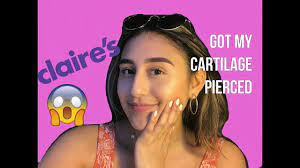 How much does it cost to get your ears pierced? I Got A Cartilage Piercing Claire S Youtube