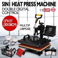 5in1 Hitzepresse Heiapresse T Shirtpresse Hemd Kappe Transferpresse 38x30cm Heat Press Machine Heat Press Plates