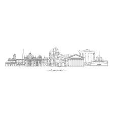 Rebecca Thomas On Instagram Illustration Of Rome S Skyline Now Available To Purchase On My Etsy Shop Link In Bio Swip Instagram Panoramic Panoramic Views