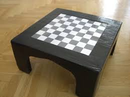 Chess coffee tables are meant to sit between two couches or lounge chairs, so they are usually high enough off the floor that people can reach them easily. Chess Table Instruc Table 6 Steps With Pictures Instructables