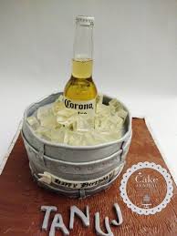 Beer Theme Cake Birthday Cake With A Beer Bottle And Ice Bucket By Cake Central Premier Cake Design Studio New Beer Themed Cake Buy Cake Online Beer Theme