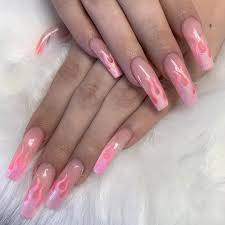 Koko Mod Nail Bar On Instagram Sweet But Fuego Manicura De Unas Unas De Gel Bonitas Unas Acrilicias De Gel