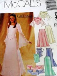 Sewing Pattern Junior Bridesmaid Girl Formal Top Long Skirt Gown Size 12 14 16 Mccall S 4246 Formal Tops Beautiful Long Skirts Sewing Dresses