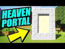 Minecraft How To Make A Portal To Heaven No Mods Minecraft Heaven Portal Youtube Minecraft Portal Minecraft Banner Designs Minecraft