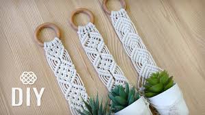 Each hangers has 4 arms to hold the planter, so that's why you need 16 strands. 3 Macrame Patterns For Plant Hangers Diy Boho Home Decor Youtube