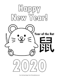 The sheets have chinese characters along with their with pinyin (phonetic) counterparts. 2020 Year Of The Rat Coloring Page Free Printable Pdf From Primarygames