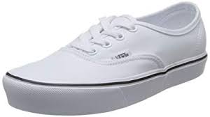 Amazon Com Vans Unisex Authentic Lite Canvas True White