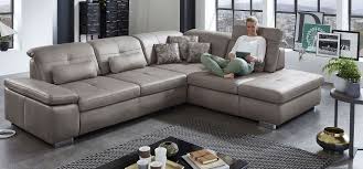 Details Zu Megapol Artus Leder Ecksofa Mit Schlaffunktion Polstergarnitur Wohnlandschaft