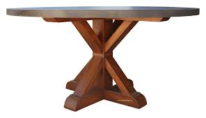 8 tape the timber for the base together. Henrik Hammered Zinc Round Dining Table Mortise Tenon