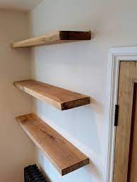 Oak Floating Shelves Solid Wood Bespoke Chunky Concealed Etsy Floating Shelves Diy Floating Shelves Oak Floating Shelves