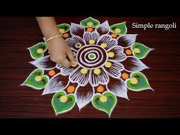 Simple Nd Easy Round Rangoli Design Big Free Hand Rangoli Design Beautiful Muggulu Youtube Free Hand Rangoli Design Free Hand Rangoli Rangoli Designs