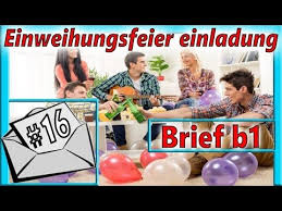 Beschreiben sie, womit sie beschäftigt sind. Anmeldung Fur Den Sprachkurs Brief Schreiben Zur Prufung B1 Youtube Nachbarschaft Party Brief Party Einladung