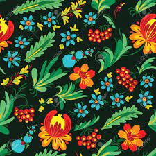 Floral patterns on carpets and rugs. Ukrainian Floral Dark Seamless Pattern Called Petrikivka Petrikovka Royalty Free Cliparts Vectors And Stock Illustration Image 34456211