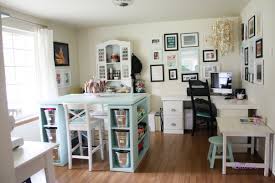 Organization that works and beautiful touches give this office farmhouse charm. Great Ideas 21 Inspiring Diy Projects Tatertots And Jello Sewing Room Design Craft Room Design Ikea Sewing Rooms