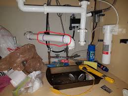 sink clogged just past p trap : plumbing