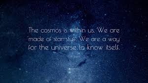 Carl Sagan Quote The Cosmos Is Within Us We Are Made Of Star Stuff We Are A Way For The Universe To Know Itself