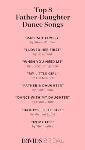 Top Father Daughter Dance Songs Father Daughter Dance Songs Daughter Songs Wedding Songs