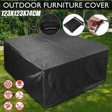 The set includes eight chairs, a table, and a lazy susan to place on the table for your ease. Weatherproof Garden Outdoor Garden Furniture Cover Patio Table Chair Set Protect