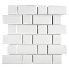 Fliesen jetzt bei hornbach schweiz kaufen! Mosaikfliese Metro Uni Cg M08wm 29 4 X 29 1 Cm Weiss Glanzend Bauhaus