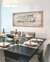 4.6 out of 5 stars 2,383. Christian Wall Art Let Us Not Love With Words And Speech Wood Frame Ready To Hang In 2021 Dining Room Wall Decor Dining Room Walls Home Decor