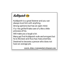 Kuldipsinh Name Facts Meaning Of Your Name Facts Names