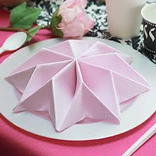 Tout un art pour décorer la table à manger. Le Pliage Poinsettia Et Votre Serviette Devient Fleur Vaisselle Jetable Discount